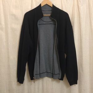 Men’s Black Black Zip Up Sweater